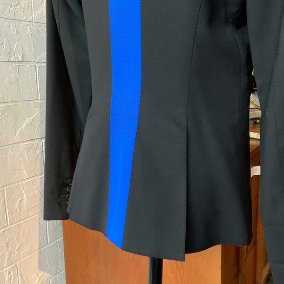 Smyth Black Blazer with blue striped detail. - Picture 10 of 13